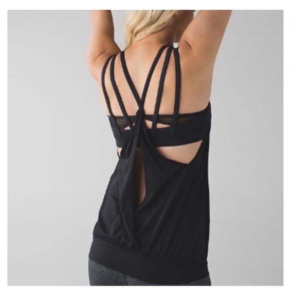 Lululemon Nouveau Limits black Tank size 4 - Picture 2 of 9